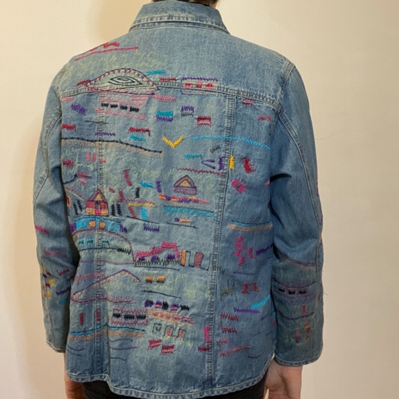 Vintage Embroidered Jean Jacket - Picture 3 of 6